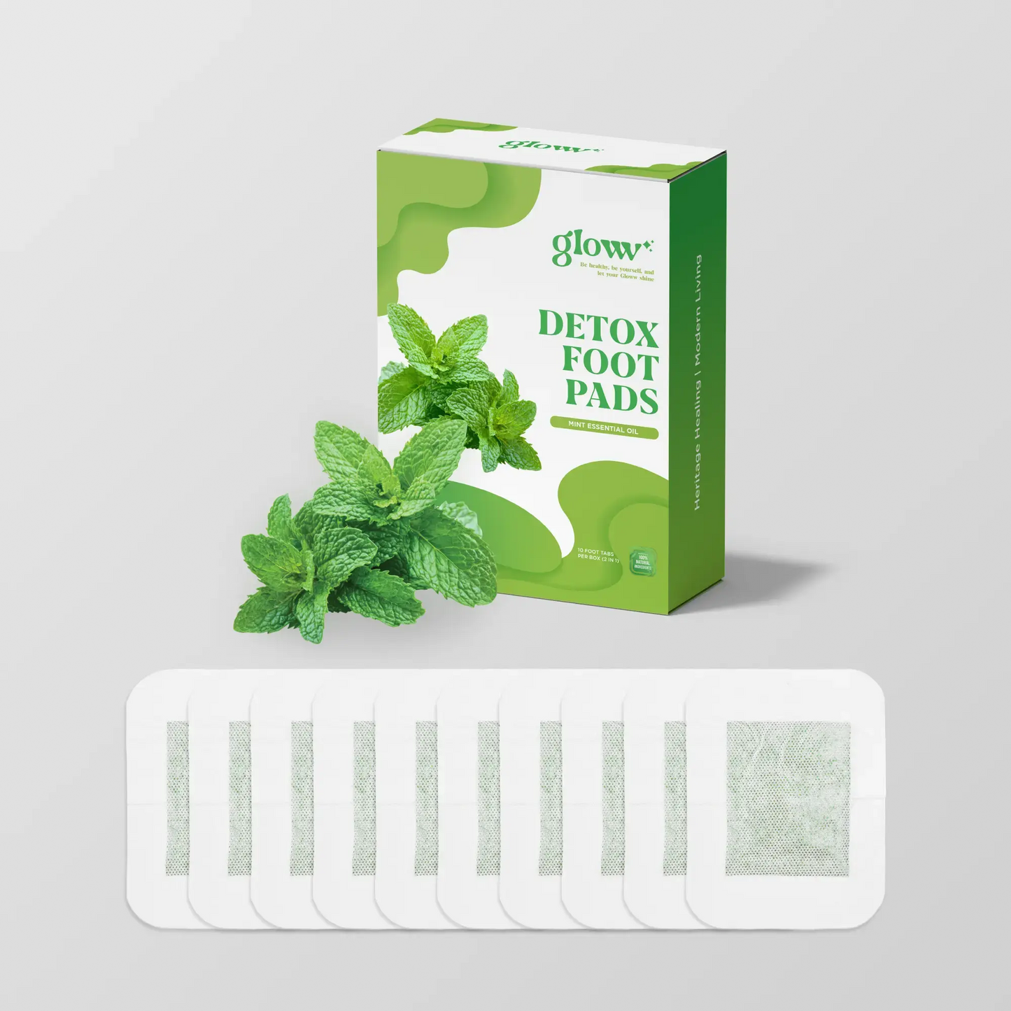 Gloww Premium Wellness Detox Mint Soothing Foot Pad - Gloww Care
