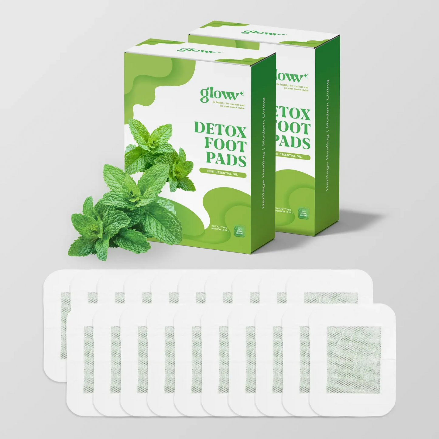 Gloww Premium Wellness Detox Mint Soothing Foot Pad - Gloww Care