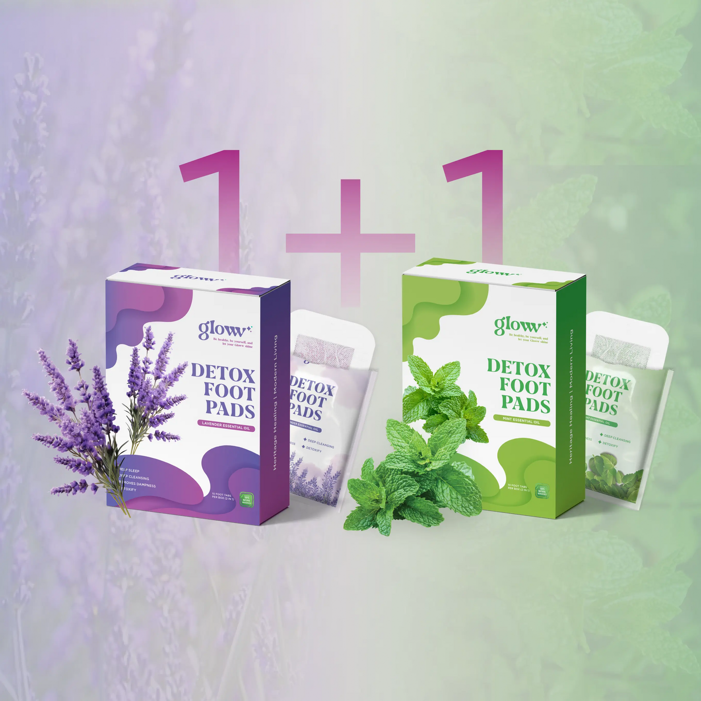 Detoxifying Foot Pads: Gloww Premium Lavender + Mint - Gloww Care